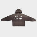 "HE IS LIGHT" ZIP-UP HOODIE